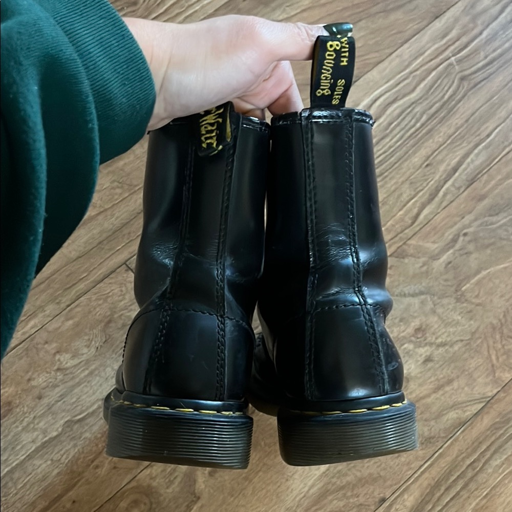Vintage Dr. Martens Black Leather Boots - Picture 4 of 8